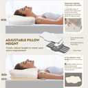 Osteo Cervical Pillow for Neck Pain Relief, Hollow Design Odorless Memory Foam Pillows with Cooling Case, Adjustable Orthopedic Bed Pillow for Sleeping, Support for Side Back Sleepers