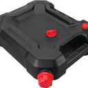 Performance Tool W4076 10-Quart Oil Drain Container, Deep Drain Well, Integrated Handle, Sealing Rubber Gaskets, Black