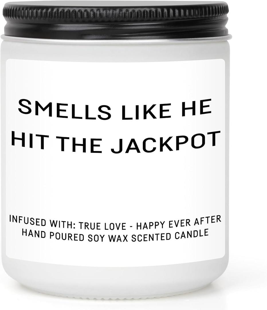 Bride to Be Candle Gift Funny Bridal Shower Gifts for Her, Engagement Scented Jar Candle for Women, Wedding Gift for Couples, Bachelorette Party Favor