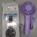 SWEETFULL Handheld Fan, Portable Fan, 5000mAh Rechargeable Battery, 6 Speed Wind, LED Display, Personal Mini Travel Fan with Backup Power, Hand Held Fan USB Foldable Electric Fan for Women Girl (Purple)