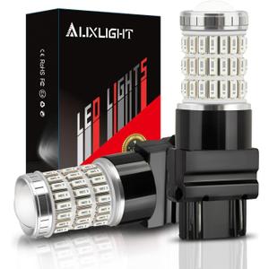 AUXLIGHT 3157 3156 3057 4157 3157K LED Bulbs Brilliant Red, Ultra Bright 60-SMD LED Replacement for Brake/Tail Lights, Blinker Lights, Turn Signal/Parking or Running Lights (Pack of 2)