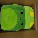 Squishmallows Original 14-Inch Earling Neon Green Mushroom Bat - Official Jazwares Plush (Large)