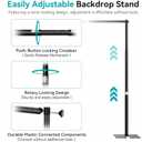 10x12ft Pipe and Drape Stand Kit, Adjustable Heavy Duty Backdrop Stand with Metal Steel Flat Base, Large Extendable Sturdy Photo Background Stand Frame for Wedding Parties Banner Photography