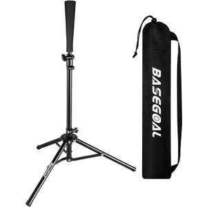 Batting Tee Baseball Tee,Softball Travel Portable Tee Tripod Stand Rubber Tee for Batting Training Practice with Carrying Bag