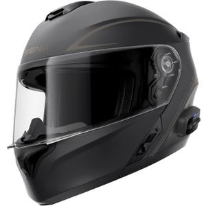 Sena Outrush R Bluetooth Modular Motorcycle Helmet with Intercom System (Matte Black, L)