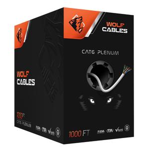 | Heavy-Duty CAT6 Plenum Cable 1000ft | UTP, 23AWG, 550MHz | DSX-8000 Certified | Stable & Remarkable Performance (White)