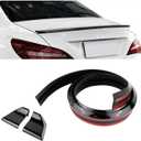 4.9Ft Spoilers for Cars - 3D Glossy Rear Spoiler Wing for Car Decorations - Universal Punch-Free Rubber Trunk Spoiler Lip Fits Car Exterior Accessories Tailgate Roof Bumper (Black)