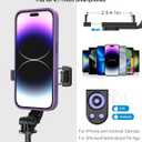 Selfie Stick Tripod with Detachable Wireless Remote, Extendable 32 Tripod for iPhone Compatible with Android, Portable Lightweight Aluminum Phone Tripod Stand for Travel