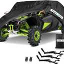 UTV Cover Waterproof, Heavy Duty Waterproof Ranger Cover Sun Rain Dust Proof Outdoor Storage All-Weather Protection UTV Cove Black 430 * 150 * 170 cm