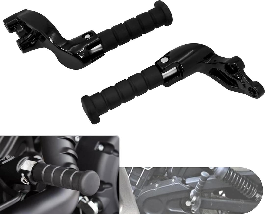 Motorcycle Rear Passenger Foot Pegs Footrest Mount Bracket Fit for Indian Scout 2015-2025 Scout Sixty 2016-2025 Bobber 2018-2025 (Gloss Black)