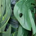 SAJANDAS Set of 2 Artificial Monstera Deliciosa Plants in Pots, Fake Tropical Palm Tree with Greenery Leaves Stems, 28 Inch Artificial Cheese Plant for Home Bathroom, Office, Windowsill Decor