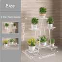 CarolynDesign 6 Tier Plant Stands for Indoors and Outdoors,Flower Pot Holder Shelf for Multi Plants,White Metal Plant Stand for Patio
