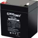 ExpertPower EXP1250-12V 5Ah Rechargeable SLA Battery for Security System, UPS, Garage Door Opener Replacement, Fire Alarm Batteries, Sealed Lead Acid, 12V Battery Backup