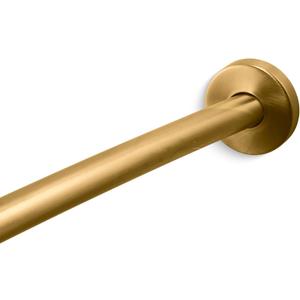 KOHLER K-9351-2MB Expanse Curved Shower Rod, Contemporary Design, Adjustable Fit 60-76", Vibrant Brushed Moderne Brass