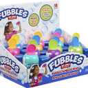 Fubbles No Spill Bubble Tumbler Minis Party Favor 12 pack | Bubble toy for babies toddlers and kids | Includes 2oz bubble solution and a wand per bottle (assorted colors)