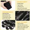 14A Raw Human Hair Bundles 18 20 22 24 Inch Body Wave 100% Unprocessed Brazilian Virgin Hair 4 Bundles Human Hair Extensions Quick Weave No Tangle Shedding Silky Soft Natural Black