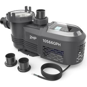 Aquastrong Variable Speed Pool Pump In/Above Pool Pump Energy Efficient High Flow Powerful Self Primming Swimming Pool Pumps with Filter Basket,Black