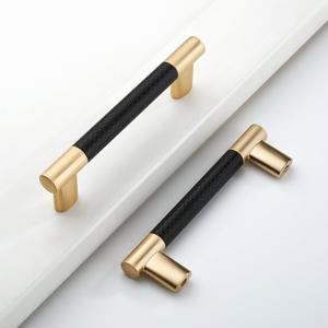 10 Pack 3.75 Inch(96mm) Black and Gold Hole Center Kitchen Cabinet Handles Cabinet Pulls Knurled Kitchen Drawer Pulls Finish 4-3/4" Hardware Dresser Handles Bathroom Cabinets Handles