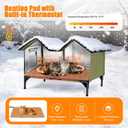 Outdoor Heated Cat House for Outside, Heated Outdoor Cat House Weatherproof