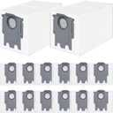 14 Pack Dust Bags Replacement for Roborock QV 35A/Qrevo S5V/QV35S/Saros 10/10R/Z70/Qrevo/Q Revo/S/Qrevo Pro/Plus/MaxV/Master/Curv/Edge/S5X/Qrevo Edge S5A/S8 MaxV/S8 Max Ultra Robot Vacuum Cleaner