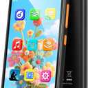 AGPTEK 80GB MP3 Player for Kids with Bluetooth and WiFi, T07S 4'' Music Player with Parental Controls, Spotify Kids, Up to 512GB, Black