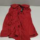 Women's Plus Size Lightweight Long Sleeve Casual Soft Open Front Cardigan 2026 Summer Cover ups with Pockets (Red, XXXL)