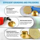 3 Pack 2inch Brazing Discs Brazed Flat Grinding Head, Diamond Grinding Cup Wheel for Angle Grinder Tool