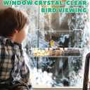 Clear Window Bird Feeder Outdoors - Bird Feeder for Viewing with 5 Perching Stands, Self-Adhesive Hooks, Drain Holes and Removable Tray, as a Birdhouse, Garden Decor