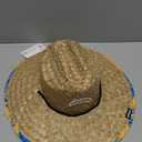 NFL Team Logo Americana Floral Lifeguard Beach Straw Sun Hat (One Size)