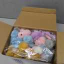 24 Pack Easter Egg Fillers with Easter Bunny Plush Easter Eggs with Toys Inside, Mini Easter Stuffed Animals Easter Eggs Hunts Party Favors Easter Basket Stuffers for Kids Toddler Teens Boys Girls