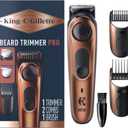 King C. Gillette Beard Trimmer PRO with 40 beard length settings in precise 0.5mm steps, cordless design & 1 trimmer, 1 brush, 2 combs, 1 charger and 1 T-blade
