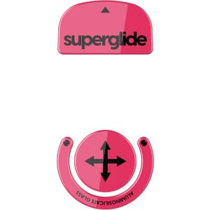 Superglide Glass Mouse Skates - Super Smooth Glide, Polished Round Edge, Super Fast Gaming Mouse Feet with Durable Sole for Logitech G Pro X Superlight1 (Type-S, Magenta)