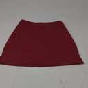SOLY HUX Women's Mini Skirt Skorts Y2k Split Zipper Side Stretchy Pencil Bodycon Skirts with Shorts Underneath (Pure Burgundy)