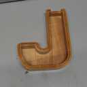 Piggy Bank for Kids Boys Girls, Wooden Large Letter Piggy Bank Alphabet Money Bank with Initial J, Coin Bank Fun Gifts for Birthday, Christmas, Festival, Baby Shower