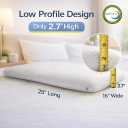 DLIGHT BD Ultra Slim 2.7" Stomach Sleeping Gel Infused Memory Foam Pillow- Ultra Thin and Flat Design for Stomach and Back Sleepers