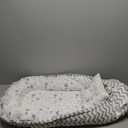 Baby Nest, Baby Lounger, Organic Cotton Lounger for Baby, Reversible Breathable Adjustable Portable - Star Collection (Gray)