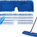 Mop Heads Replacements for O-Cedar Hardwood Floor 'N More Microfiber Flip Mop, 2 Pack Dust Mop Replacement Heads for Ocedar Flip Mop, Reusable Refill Double-Sided Mop Head for O Cedar Mop