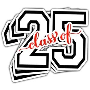 6 Pcs Class of 2025 Stickers, Class of 2025 Decorations, Graduation 2025, 2025 Senior- Stickers for Laptop Water Bottle Phone Car Window Helmet Vinyl Stickers 2-6 Inches (6x6)