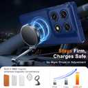 Magnetic for Motorola Razr Fold Case 2026[Compatible with Magsafe][Built-in Screen Protector][Anti-Slip][Drop Protection] Hard PC Shockproof Protective Slim Case for Moto Razr Fold Case,Blue