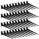 MUZIK 36pcs 12 Inch Slatwall Shelf, Heavy Duty Slat Wall Shelf Brackets with Lip Floating Slatwall Accessories for Garage Slat Panels Shelving Display (Black)