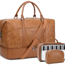 Weekender Bag, Large Travel Duffel Bag for Women, Carry on Overnight Bag with Shoe Compartment and Toiletry Bags
