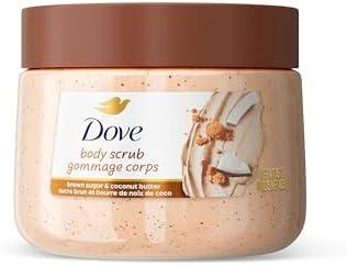 2 x Dove Brown Sugar and Coconut Butter Body Scrub Exfoliates and Deeply Nourishes for Smooth, Radiant Skin 15 oz