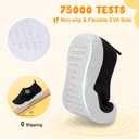 JOINFREE Toddler Barefoot Breathable Kids Sneakers - Lightweight Walking Shoes, Slip On Tennie Shoes Protect Toes for School (Black)