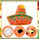 Mexican Sombrero Hat Pinata Mexican Themed Party Pinata Cinco De Mayo Pinata with Stick Blindfold for Cinco De Mayo Fiesta Carnival Birthday Party Games Supplies, 16.1x11.8x3.2 Inches