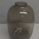 GeLive Brown Glass Vase Round Clear Colored Flower Vase for Centerpiece Long Stem Branch Fresh Artificial Plant Bottle Modern Home Indoor Decoration (Brown)