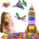 FUBAODA Kids 600pcs Set Building Blocks Construction Toy - Learning Playset STEM Educational Kit Child Branin Development Preschool Kindergarten Toy