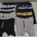Hanes Boys' Underwear, Boxer Briefs for Boys and Toddlers, Soft Cotton, 7 and 10 Packs (Black, L)
