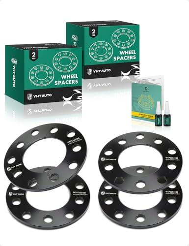 YHTAUTO 5x4.5inch/5x4.75inch Wheel Spacers 6mm w/o Bolts Fits Chevrolet, Ford, Dodge, Honda, Jeep, Kia, Lexus, Nissan, Mazda, Hyundai, 5x120.65mm/5x114.3mm, 78.1mm Center Bore 5 Lug 4PCS Black Spacer