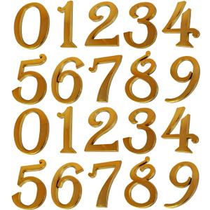 Mailbox Numbers 2 Inch, Self-Stick House Door Address Number Stickers for Aprtment Office Home Room, Waterproof and Durable.(Gold, 2" - Set of 20)