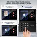 KUIIYER 3 in 1 Employees Time Clocks for Small Business (Face + Palm Print + Password) Employee Clock in & Out Machine Biometric Attendance Punch Clock Recorder Tracker (No Monthly Fee)